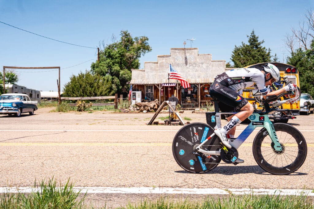 Philipp Kaider bei seinem Race Across America Sieg 2025