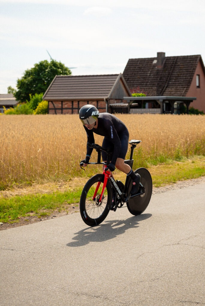 Christoph Cepnik beim Zeitfahren im Wendland