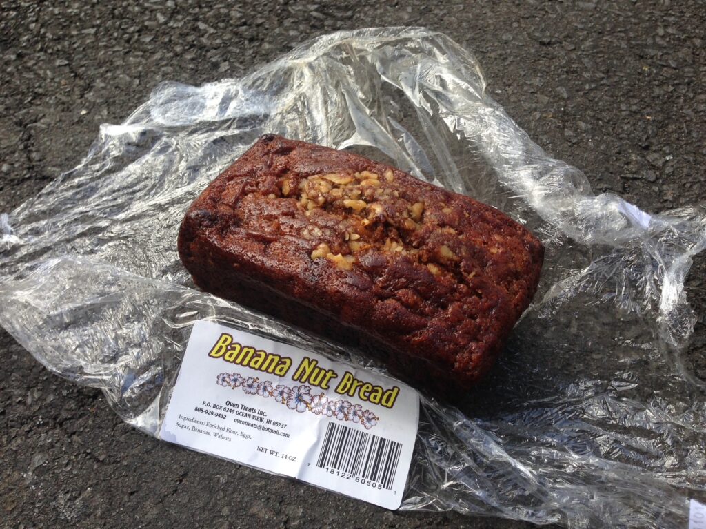 Banana Nut Bread als Snack von der Tankstelle auf Big Island